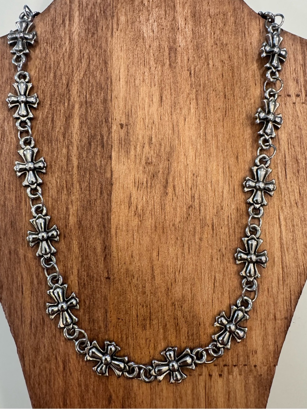 AMAZING STAINLESS STEEL GOTHIC CROSS NECKLACE- Chrome Heart -esque vibes 🎯